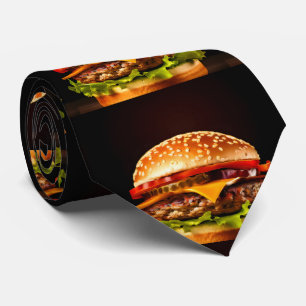 Corbata Big Black Hamburger Necer Tie