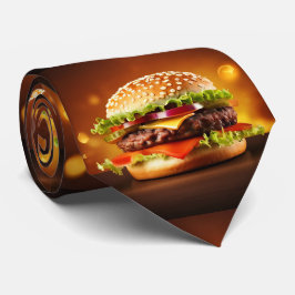 Corbata Big Brown Hamburger Necer Tie