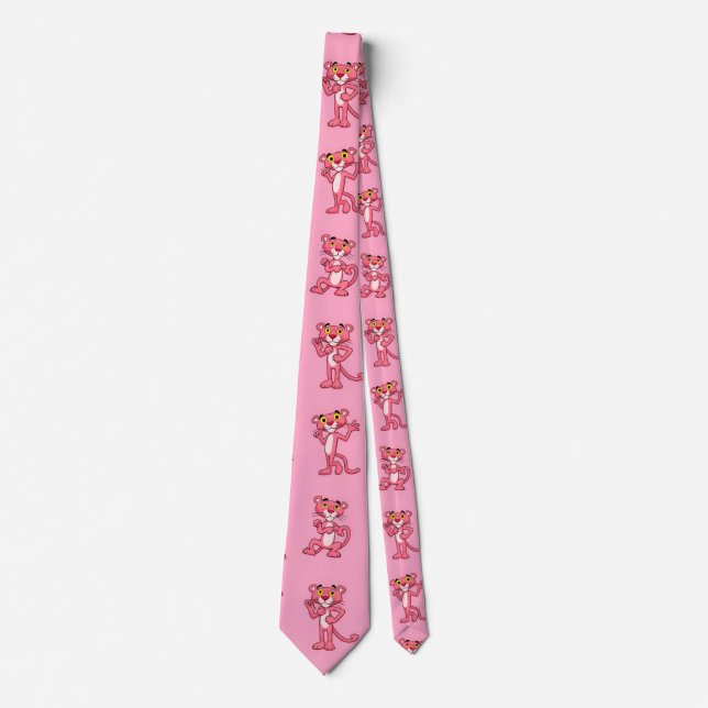 Corbata Big Pink Panther Pattern (Anverso)