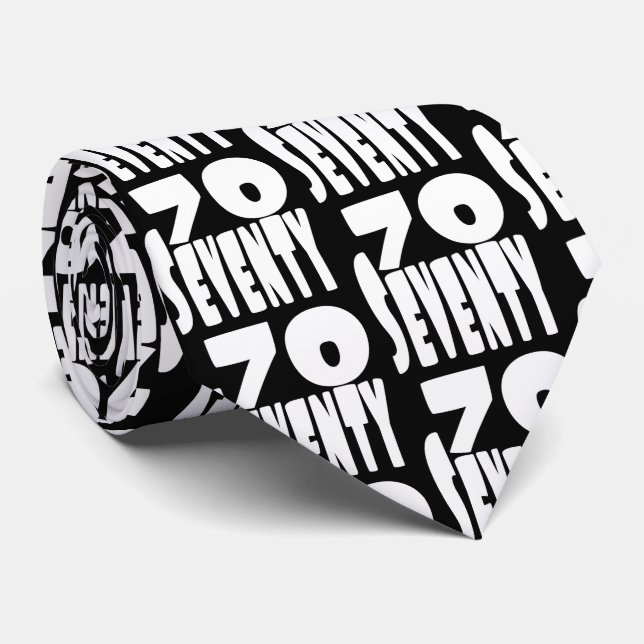 Corbata Big Setenta en letras grandes BIG 70 (Enrollado)