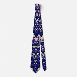 Corbata Bigotes de neón y azules de medianoche