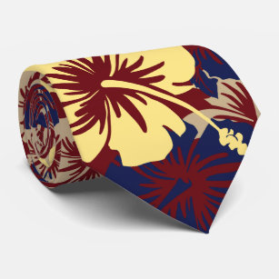 Corbata Bilateral hawaiano del hibisco floral épico
