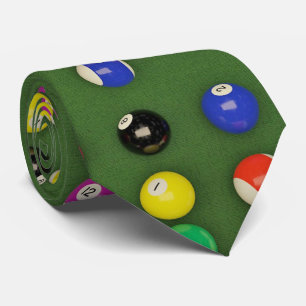 Corbata Billiards Balls Pool Table Necktie