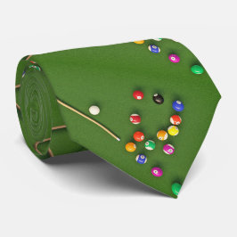 Corbata Billiards Pool Table And Balls Necktie