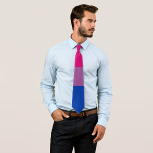 Corbata Bisexual rosa Fuchia Azul púrpura Banda LGBT