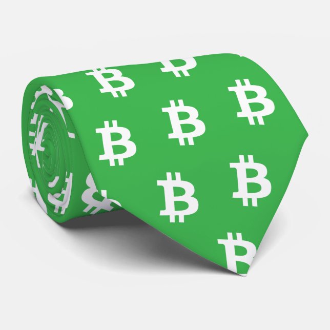 Corbata Bitcoin Verde #1 (Enrollado)