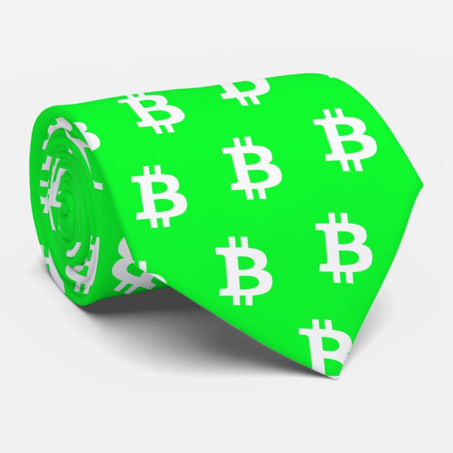 Corbata Bitcoin Verde #3 (Enrollado)