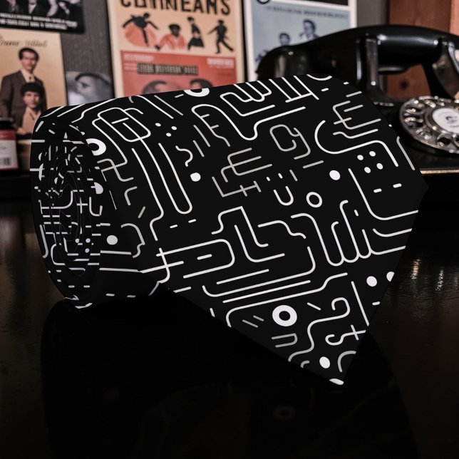 Corbata Black and White Custom Necktie (Subido por el creador)