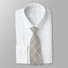 Corbata Black and white geometric pattern with overlapping