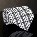 Corbata Black and White Plaid Custom Necktie<br><div class="desc">A timeless and versatile accessory, this custom necktie features a classic black and white pattern. Perfect for adding a touch of sophistication to any outfit, whether it's for a formal event, a business meeting, or simply to elevate your everyday look. The crisp stripes create a stylish and refined appearance, making...</div>