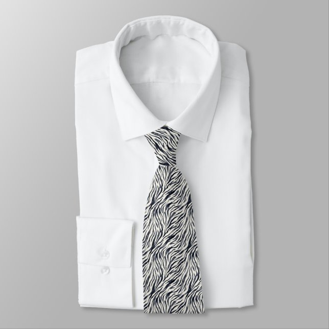 Corbata Black and White Zebra Print Pattern (Atado)