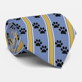 Corbata Black Animal Paw Imprime Necktie Equipo Deportivo