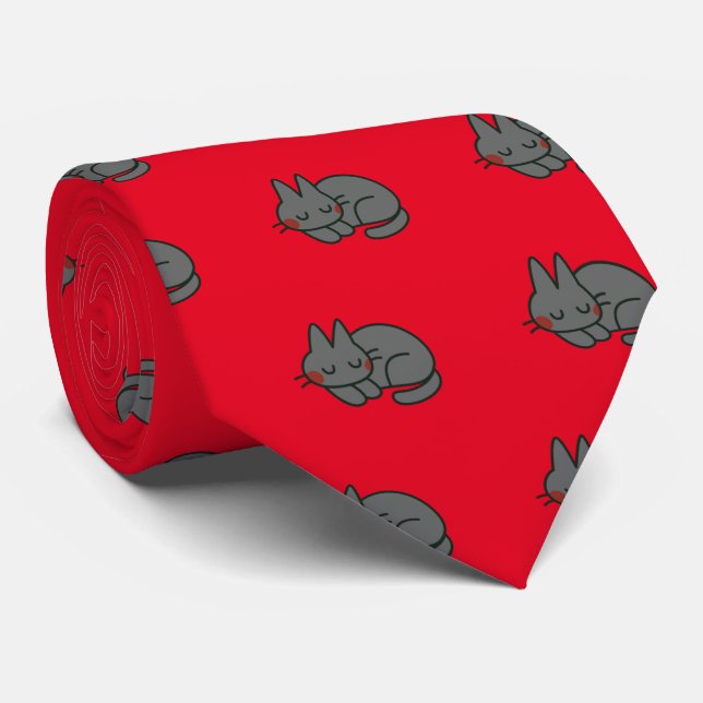 Corbata Black cat (Enrollado)