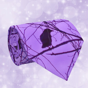 Corbata Black Crow Purple Sky