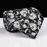 Corbata Black Floral Pattern Custom Necktie<br><div class="desc">This custom necktie features a sophisticated floral pattern, making it a stylish and unique accessory. It's perfect for adding a touch of personality to any outfit, whether it's for a special occasion or everyday wear. The high-quality fabric ensures a comfortable and long-lasting wear, and the custom design allows you to...</div>