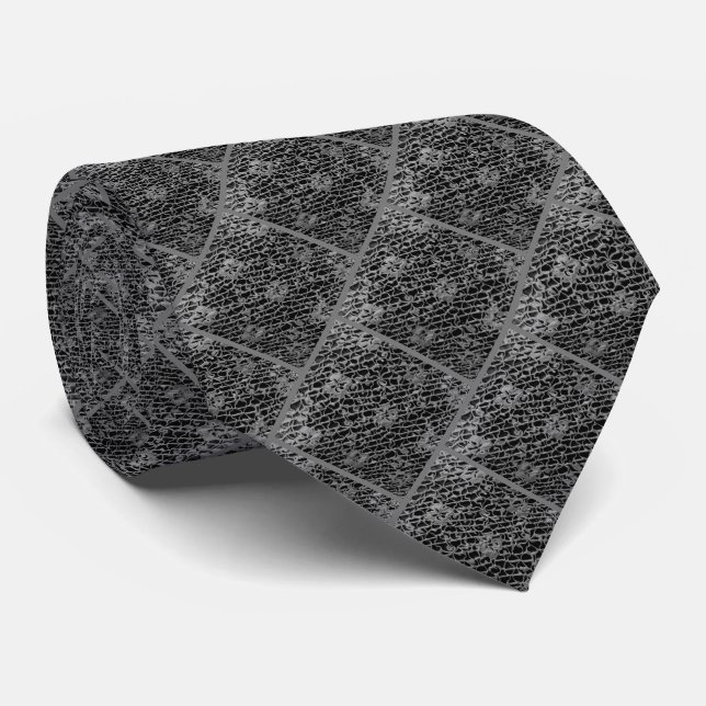 CORBATA BLACK LACE-LOOK (Enrollado)
