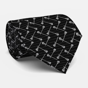 Corbata Black Lacrosse White Sticks Patterado
