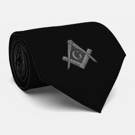 Corbata Black Masonic Freemason Master Cuello