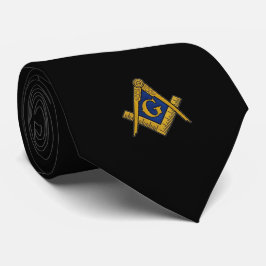 Corbata Black Masonic Freemason Master Cuello