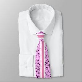 Corbata Black Music Notes on PINK