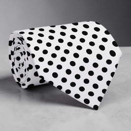 Corbata Black on White Mini Polka Dots Necktie