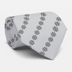 Corbata Black Polka Dot Screen Circles Pattern On Gray