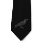 Corbata Black Raven Crow | Tejido de cuello | Negro sobre<br><div class="desc">Una corbata sutil y elegante. Una subestimada declaración de Halloween. El toque final a tu Señor de la Mansión,  Drácula,  Vampiro,  Jeckyll & Hyde punk de vapor Halloween disfraz/cosplay.</div>