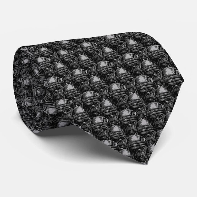 Corbata Black Rebel Bulldog – Street Noir (Enrollado)