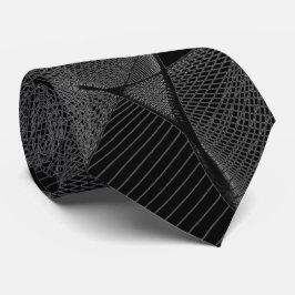 Corbata Black Smoke & Silver Lace "Spider Web"