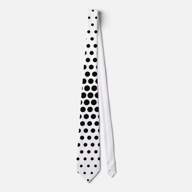 Corbata Black Techno Dots Modern Pattern (Anverso)
