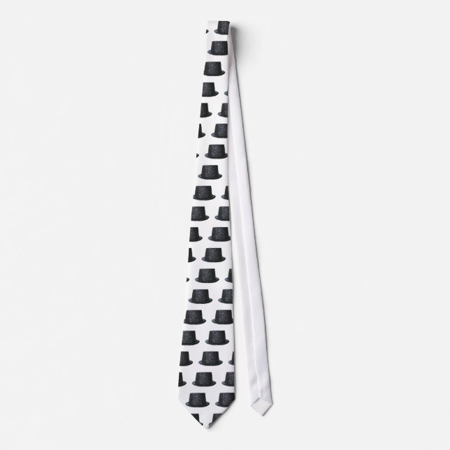 Corbata Black Top Hat New Year's Necktie (Anverso)