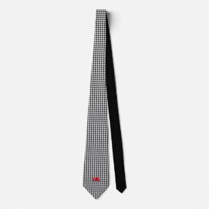 Corbata Black White Checkerboard INITIALS Sports Classic