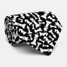 Corbata Black & White Chess Pieces