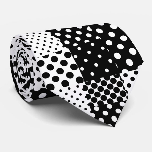 Corbata Black White Fashion Polka Dots Style Design  (Subido por el creador)
