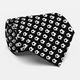 Corbata Black White Football sopla sobre negro