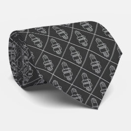 Corbata Black & White Spark Plug Grid