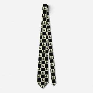 Corbata Black Witches Black & Yellow Checkered