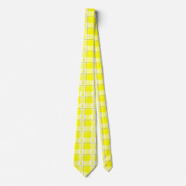 Corbata Bladder Cancer Awareness Plaid Yellow Ribbon