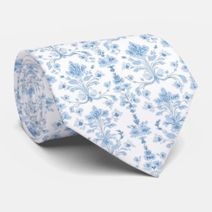 Corbata blanca azul claro cuello