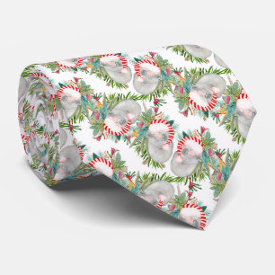 Corbata Blanca de Navidad Koala