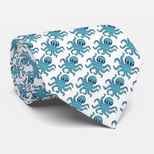 Corbata (blanca) - Pulpo azul verde