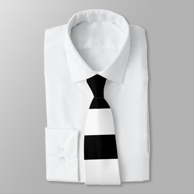 Corbata blanca y negra (Atado)