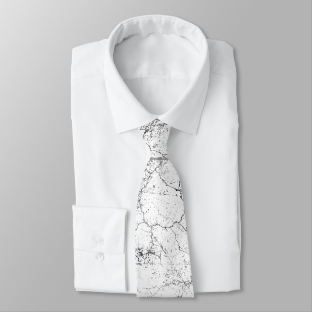 Corbata Blanco agrietado (Atado)