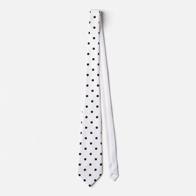 Corbata Blanco con puntos negros (Anverso)