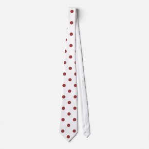 Corbata Blanco con puntos rojos (Navidades 1)