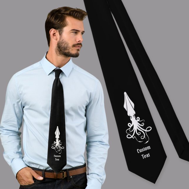 Corbata Blanco del icono del calamar (Subido por el creador)