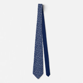 Corbata Blanco moderno y azul marino 