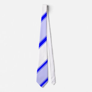 Corbata Blanco perwinkle y azul diagonalmente rayado
