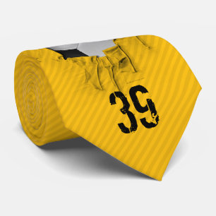 Corbata Blanco rasgado del fútbol (personalizado)