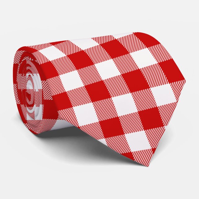 Corbata Blanco rojo de búfalo revestido (Enrollado)